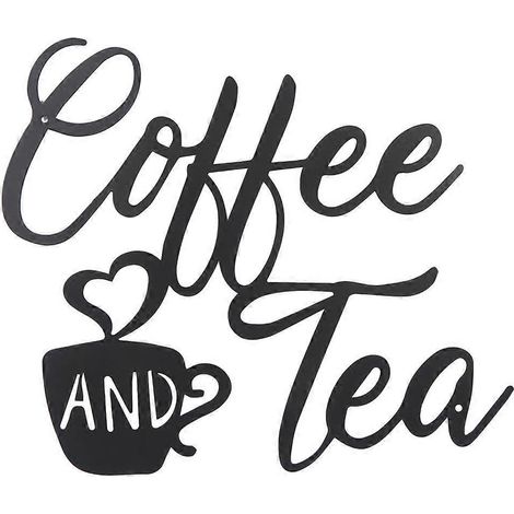 Kaffee-Tee-Schild aus Schmiedeeisen, Dekoration zum Aufhängen, Kunsthandwerk