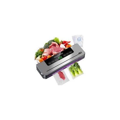 Machine Sous Vide Alimentaire, Avec 50 Sacs Sous Vide, Appareils de Mise Sous Vide Multifonction 5 en 1, Avec Mode Humide et sec pour Stockage de Fruits, Légumes, Pain, Viande, etc. (1/5)