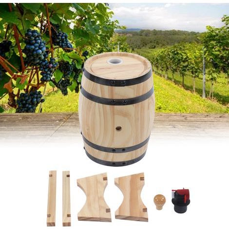 Pine Wine Barrel for Artisanal Aging, Wooden Beer Barrel for Bars and Barbecue Restaurants (1/5)