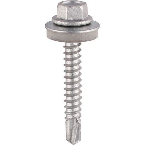 TIMCO Self-Drilling Light Section A2 Stainless Steel Bi-Metal Screws with EPDM Washer - 5.5 x 25 (1/2)