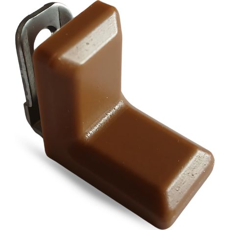 Ángulo para muebles Komandorek, soporte metálico + tapa, roble mediano (08) 100 unidades (1/5)