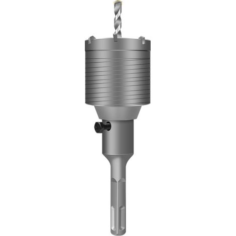 Scie Cloche Bi-Métal 160mm Carrelage Béton, Trépan Carotteuse SDS Plus avec Adaptateur 220mm, 3 Mèches de Centrage 110mm, Perçage Mur