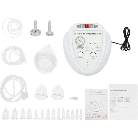 Dispositivo de terapia de succión, dispositivo para modelar el cuerpo, niveles de succión ajustables, BLANCO (1/2)