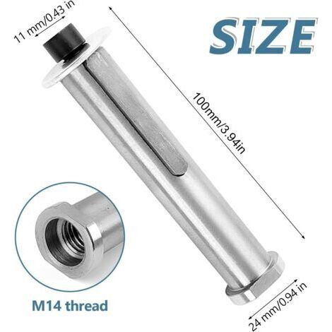 Rouleau satiné avec filetage M14, robuste et durable, facile à démonter, finition satinée, large gamme d'applications, pour meuleuse d'angle, ponceuse à tambour (argent)