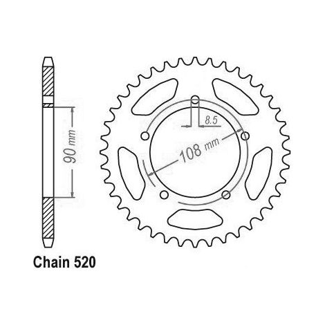 Couronne de transmission Sifam pour moto Aprilia 600 ETX 1986 à