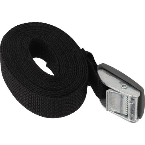 Sangle d'arrimage 3,6 m x 2,5 cm à déverrouillage rapide avec boucle à came métallique pour fixer kayak, bagages sur camion (1/5)
