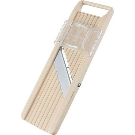 Trancheuse à mandoline japonaise BN-1 avec trois lames interchangeables en acier inoxydable, ivoire, coupe-légumes, éplucheur, acier inoxydable, blanc cassé (1/4)