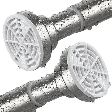 Tringle à rideau de douche extensible en acier inoxydable sans perçage pour salle de bain, fenêtre, placard, cuisine, armoire, 160 à 270 cm (1/5)