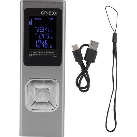 Decdeal Distancemètre précis, diffusion vocale, petite règle électronique, télémètre portatif pour intérieur 164 pieds