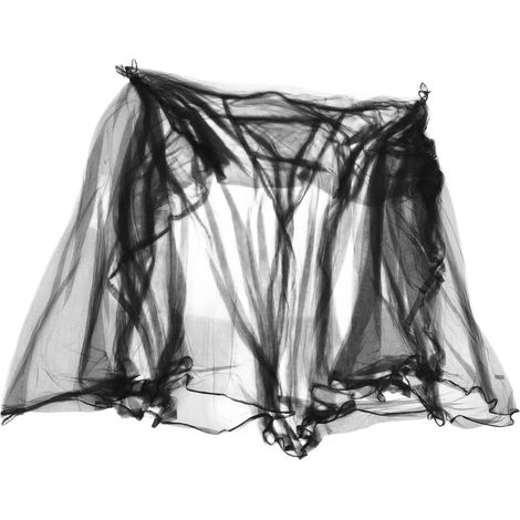 Moustiquaire carrée STOBAZA pour lit avec rideau de protection (1/5)