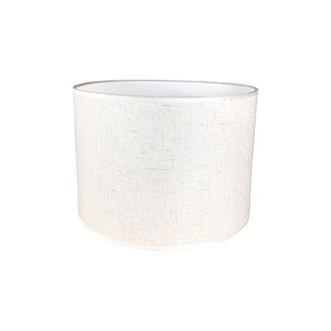 MINKUROW Paralume Cilindro In Tessuto Di Lino Fatto A Mano, Per Lampada Da Tavolo, Lampada A Sospensione, Lampada Da Terra (Bianco, Diametro 22 Cm X Altezza 17 Cm) (1/5)