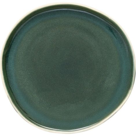Lot de 6 Assiettes Plates en Faïence "Wonja" 27cm Vert