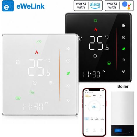 eWeLink Termostato per Riscaldamento a Caldaia Smart WiFi BHT-006GCW Bianco (1/5)