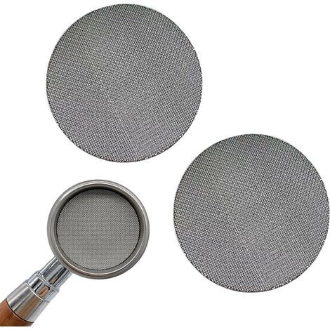 Filtro de espresso para portafiltro, 54 mm, 1 mm y 1,7 mm de grosor, rejilla de café de acero inoxidable, portafiltro de 54 mm, accesorios para cafetera (gris, dimensiones: 53,5 mm) (1/5)