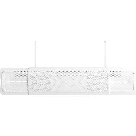Deflector de aire acondicionado, cubierta para aire acondicionado, paravientos ajustable de montaje en pared con diseño a prueba de polvo (1/4)