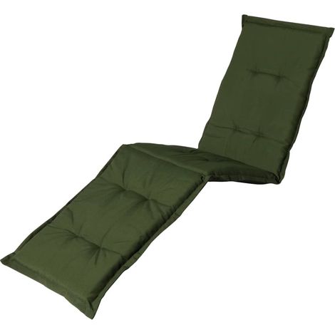 Coussin pour chaise longue PANAMA 65 x 200 cm - MADISON Série Classique - Vert