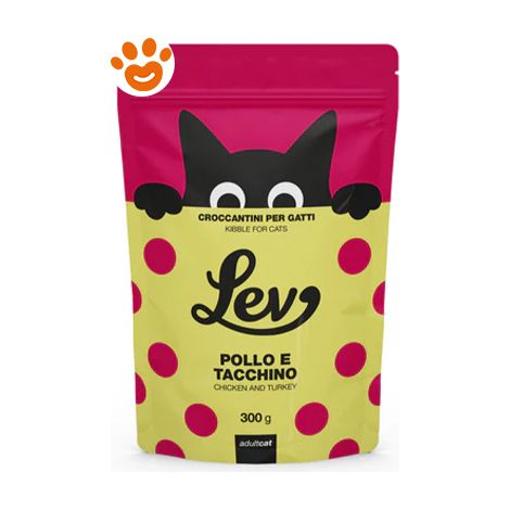 Lev Cat Adult Pollo e Tacchino - Sacco 300 Gr -