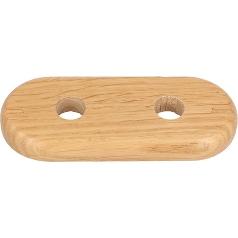 STEDO Echtholz-Doppelrosette - Eiche - Loch: 22 mm x Aussen: 120 x 50 mm