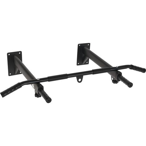 Barre de traction murale 2 en 1 avec support pour sac de frappe, idéale pour l'entraînement musculaire à domicile. Charge maximale : 150 kg. Couleur : Noir. (1/5)