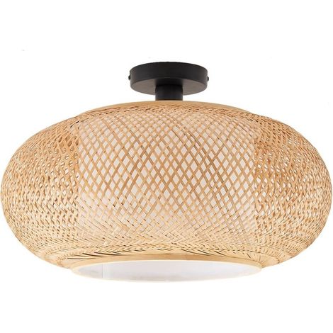 Taklampa "Romaine" aus bambu für vardagsrum / matsal von Lindby