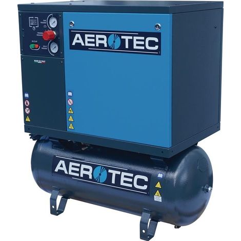 Compresseur à piston 90L – 2 cylindres – 450 L/min – Pression max. 10 Bar – Moteur 2,2 kW – Silencieux 85 dB – Aerotec