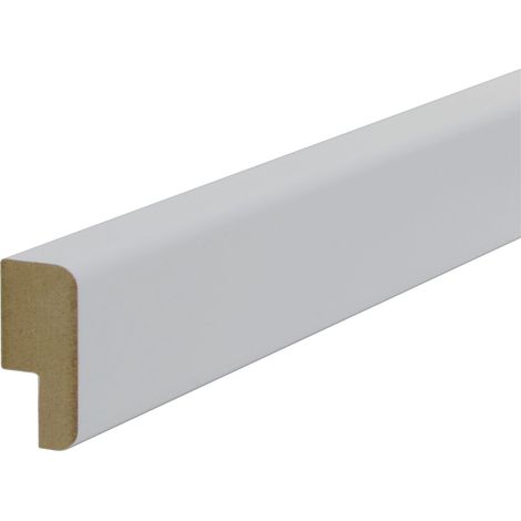 B.S. Bauprogramm Bilder-Falzleiste 250 cm 40 x 18 mm weiß Leisten (1/2)
