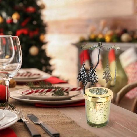 Bougeoir rotatif, accessoire de dîner aux chandelles moderne et simple, étoile -- (1/5)