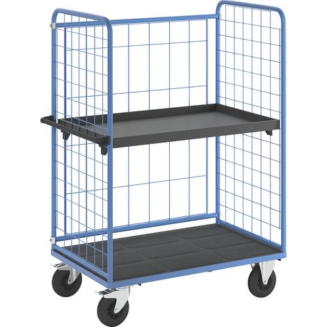 eurokraft pro, Chariot à tablettes à trois côtés grillagés, (1/5)