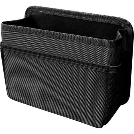 1pc Poubelle de porte latérale de voiturenoir , poubelle pliable pour siège arrière de voiture, mini poubelle portable à suspendr (1/4)
