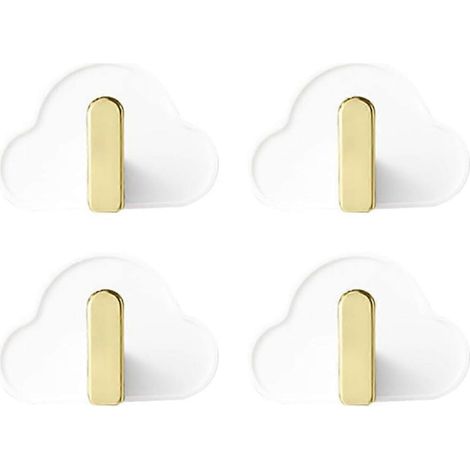 Lot de 4 crochets porte-clés en plastique, crochets pour chapeaux sans perçage D-- (1/5)