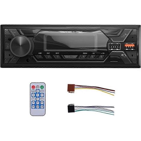 Autoradio 1 DIN stéréo multimédia MP3 numérique Bluetooth FM-- (1/5)