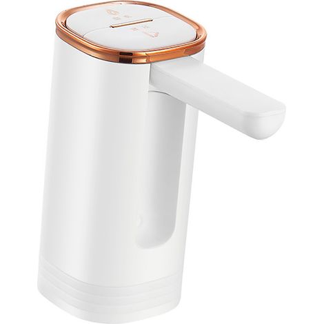 Universeller, faltbarer, automatischer, elektrischer Wasserspender aus PP, wiederaufladbare Wasserpumpe für Flaschen, für Zuhause, Camping, Reisen und Büro, weiß (1/5)