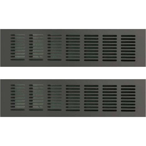 HOXILEELEO - Grille de ventilation en aluminium 80 × 300mm Lot de 2 Pour espaces confinés et systèmes de ventilation domestiques (1/5)