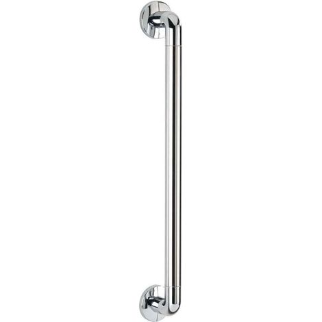 Poignée de sécurité murale Secura 64,5 cm, barre d'appui salle de bain et WC, vis et chevilles fournies, capacité de charge 120 kg, aluminium, 64,5x7x8 cm, Brillant (1/4)