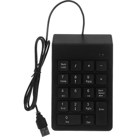 Pavé Numérique et 19 Touches Noir en Plastique USB pour Saisie Rapide Adapté aux Professionnels Banque (1/5)