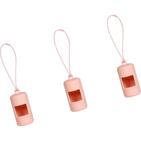 Porta sacchetti per deiezioni canine, dispenser di sacchetti - Rosa