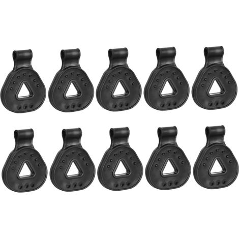 Clips de Fixation Serrage Noirs Lot de 10 en PE Faciles à Poser, Anti-glissement pour Toile D’ombrage et Potager (1/5)