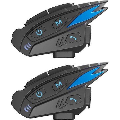 oreillettes pour casque de moto Bluetooth 5.1 avec connexion réseau à un bouton -- (1/5)