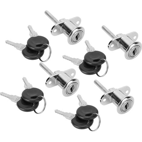 Lot de 4 verrous à came en alliage de zinc pour tiroir, armoire triple, accessoires de quincaillerie de bureau (1/5)