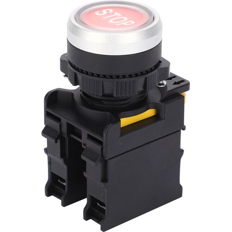 Bouton d'arrêt d'urgence étanche 10A 220V avec réinitialisation automatique pour machines-outils