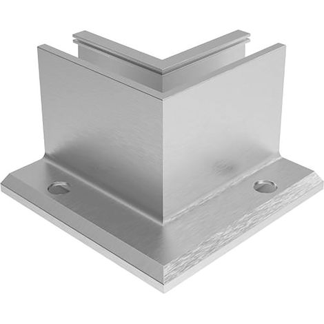Economy Innenecke für Bodenprofile Eco 0006, Aluminium silber eloxiert (1/2)