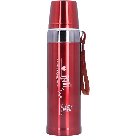 750-ml-Isolierflasche aus Edelstahl 304, ideal für Radfahren und Wandern, hält Getränke heiß und kalt (1/5)