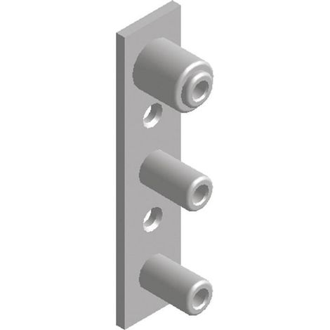 base 3 vias para estante texas fijación regulable p/fijacion y regulacion aluminio muro/panel