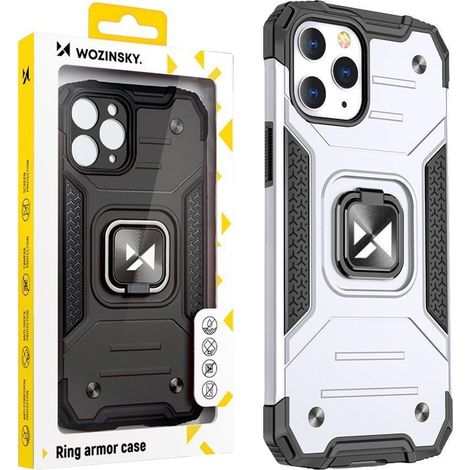 Anello di supporto magnetico Wozinsky per iPhone 14 Pro, colore argento. (1/5)