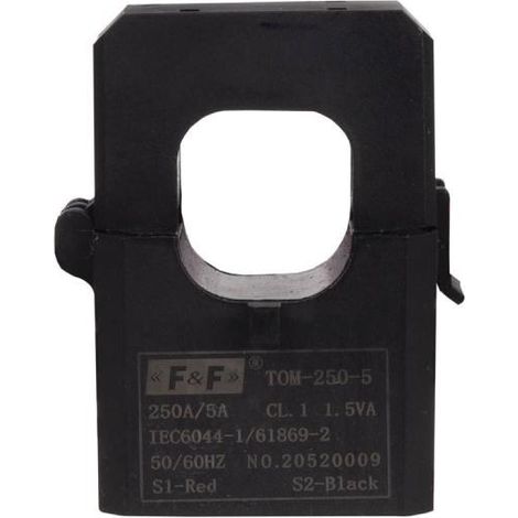 Transformador de corriente miniatura de núcleo partido 250-5A clase 1 (1/2)