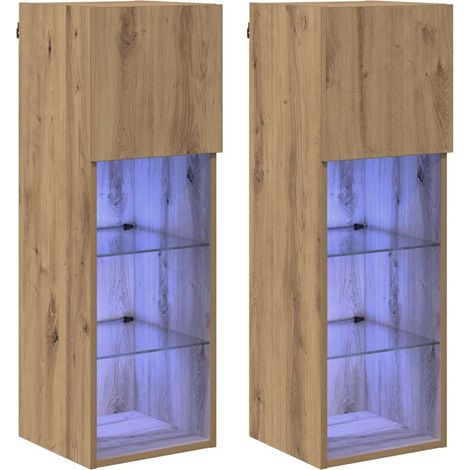 Maison Exclusive - Wandmontierte TV-Schränke 2 pcs Artisan-Eiche