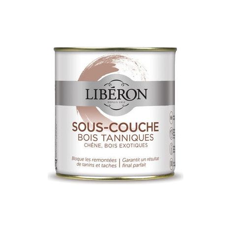Primaire pour murs blanc 0.5 L – Bois tannique – Adhérence optimale pour finitions – Lessivable et facile à appliquer – Liberon