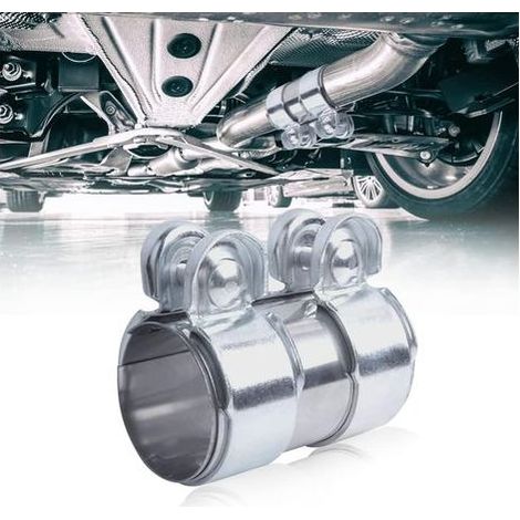 Collier Échappement 50mm Bande de Tuyau de Silencieux en Acier Inoxydable Double Universel pour 2 Inch Tube d'Identification Automobile (1/5)