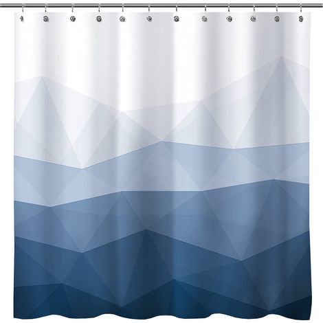Rideau De Douche - 180x180 Cm - Polyester - Imprimé Numérique Dégradé - Pour Salle De Bain - 1 Piece (1/5)