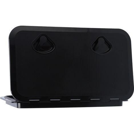 Trappe de pont d'accès, couvercle d'inspection résistant aux UV avec serrure pour bateau marine noir 24x14 pouces (1/5)